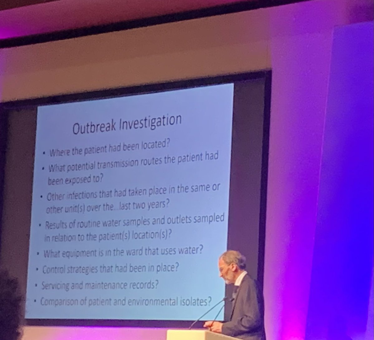 Fantastic talk by Jimmy Walker on Safe Water in Healthcare - so much to take away from this talk and think about! Should we be providing water training to a wider variety of staff? - Absolutely! #ips #IP2022Conf