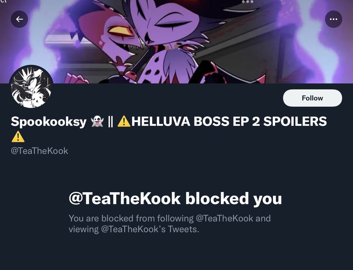 HNonconforming's tweet photo. 😅😅😅

Anymore #HelluvaBoss fans feel like blocking me? 😂

Would love to know what I said. It was the anti-woke stuff right? 🤷‍♂️

C’mon I like #Solitz &amp; think Morgana’s portrayal of Salle-Mae is cool. I also ship HuskerDust. Is that enough? 

So much for inclusion.  🤦‍♂️ https://t.co/LTeon7bUks