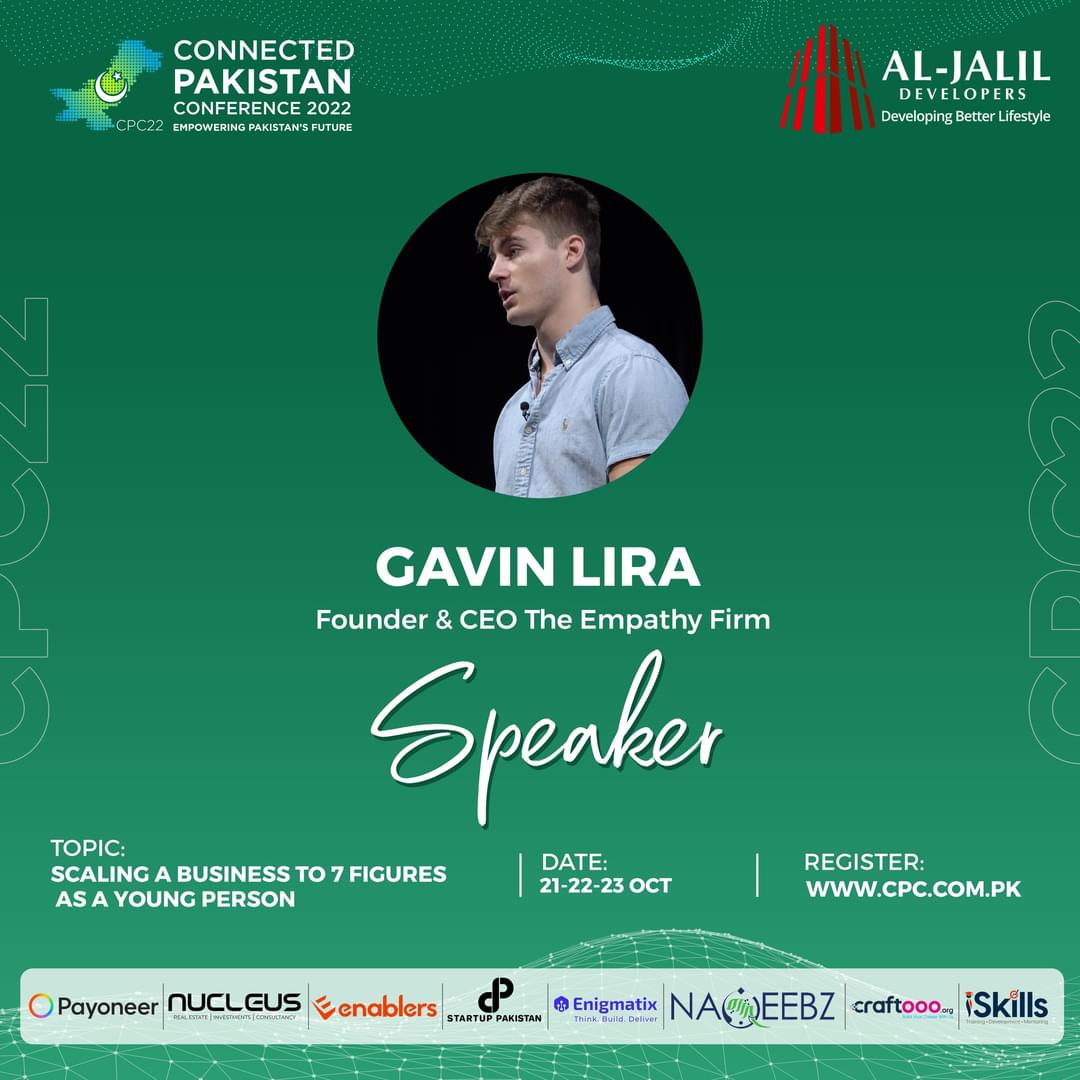 shazibro2's tweet photo. We are very much happy to announce that @ConnectedPak goes beyond boundaries and now its become international as many international speakers are coming and Gavin Lira is one of them..
Go get yourself registered as soon as possible..
#CPC22 https://t.co/rSVqpEpVOH