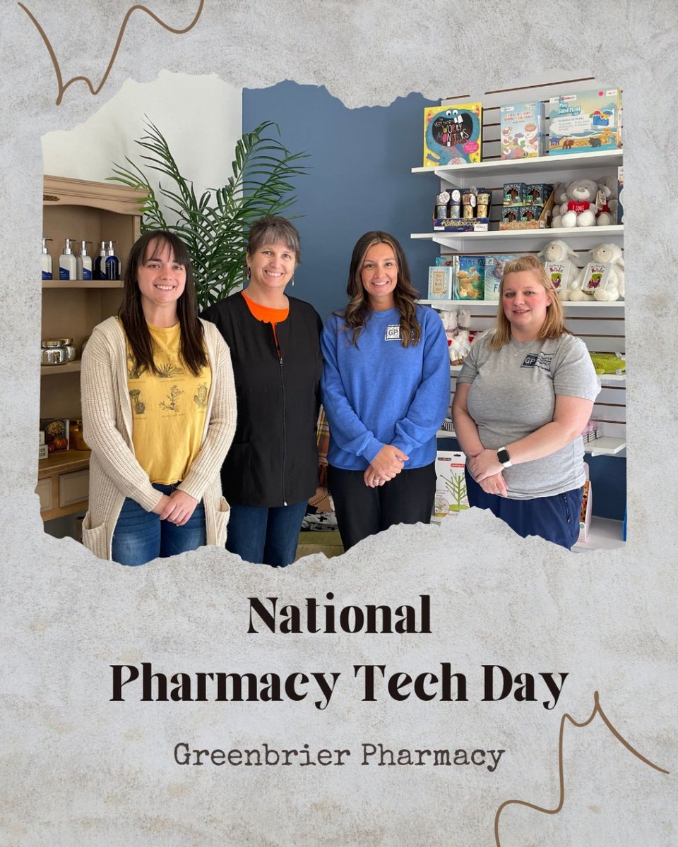 HometownRoofin3's tweet photo. Happy Pharmacy Tech Day!
We appreciate Greenbrier Pharmacy! We are blessed to get to see their smiling faces every day...since we lease the office upstairs from them.
If you are looking for a pharmacy, this one is top notch!Β #pharmacytechday https://t.co/xidMhZSPoA