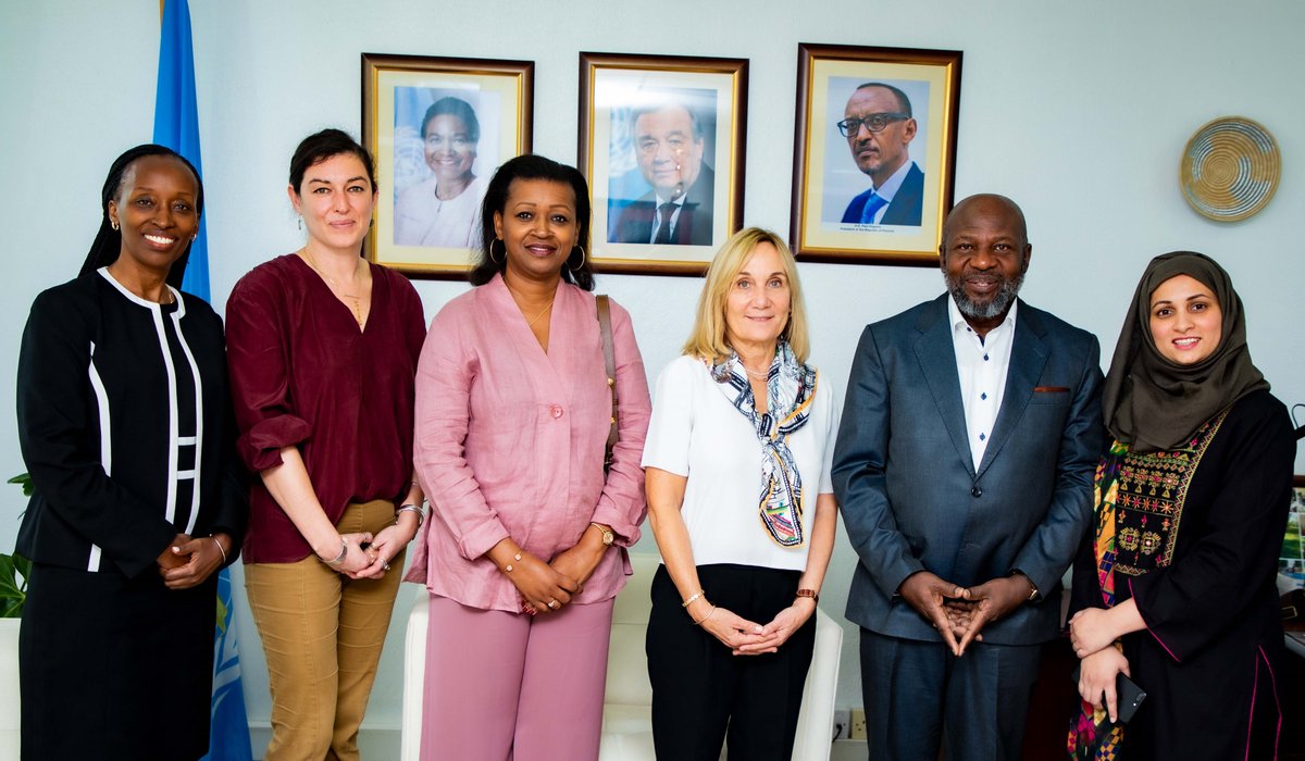 UNFPARwanda's tweet photo. @UNFPARwanda Representative @Kwabena_AN received the new UNHCR  Representative, Rwanda @AissatNdiaye. They discussed strengthening their partnership in humanitarian settings and to further enhance the Prevention of Sexual Exploitation and Abuse (PSEA) in #Rwanda.  @goodman_ds https://t.co/jJgrP0UqcG