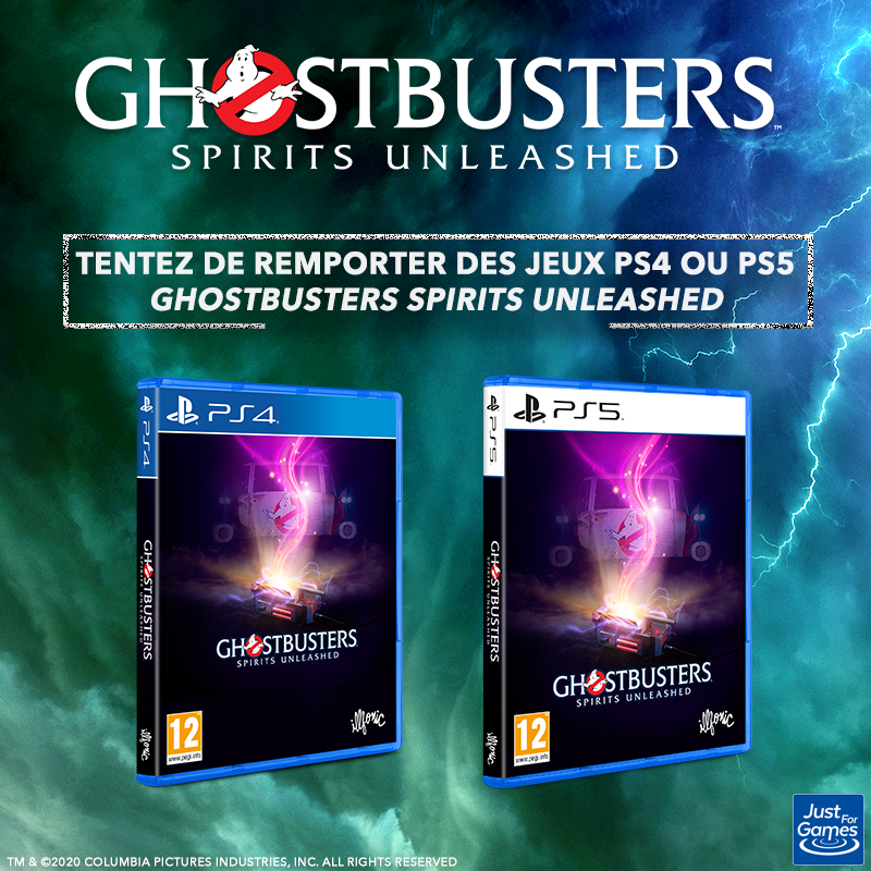 SonyPicsHomeFr's tweet photo. 💥CONCOURS S.O.S FANTÔMES💥 
Fans de la saga S.O.S Fantômes ? Tentez de remporter les nouveaux jeux PS4 ou PS5 "Ghostbusters : Spirits Unleashed" ! 👻 Pour cela : ⁣
🕹 RT + Follow @SPHEFR &amp; @JustForGames_FR 
Concours valable uniquement en France Métropolitaine. TAS le 25/10. https://t.co/J9RrUgpguy