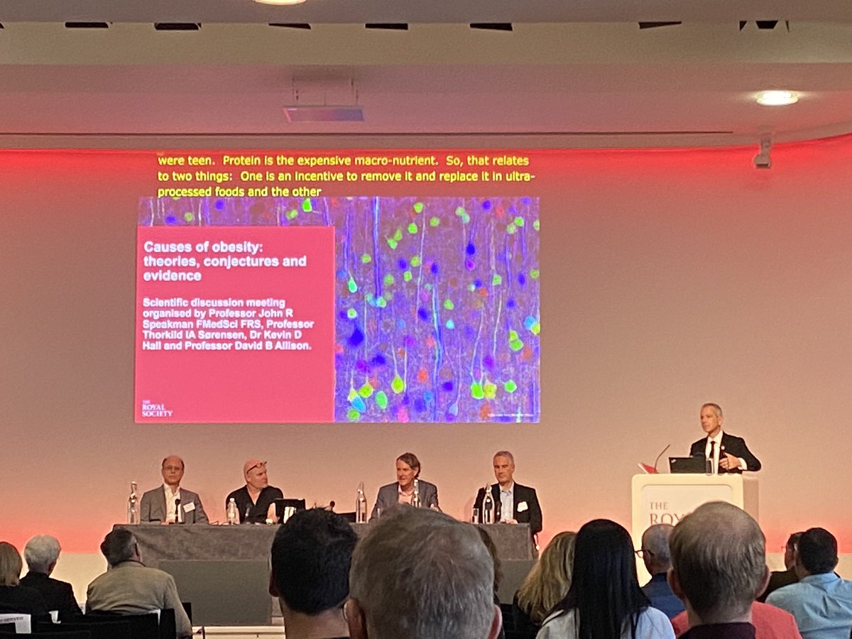 Panel discussion with <a href="/davidludwigmd/">Dr. David Ludwig</a>, <a href="/KevinH_PhD/">Kevin Hall</a>, <a href="/eatlikeanimals/">Prof David Raubenheimer & Prof Stephen Simpson</a>, Prof. James Stubbs. I asked the question of linoleic acid acting globally on mitochondria. Hopefully a few people now know about the effect at least!