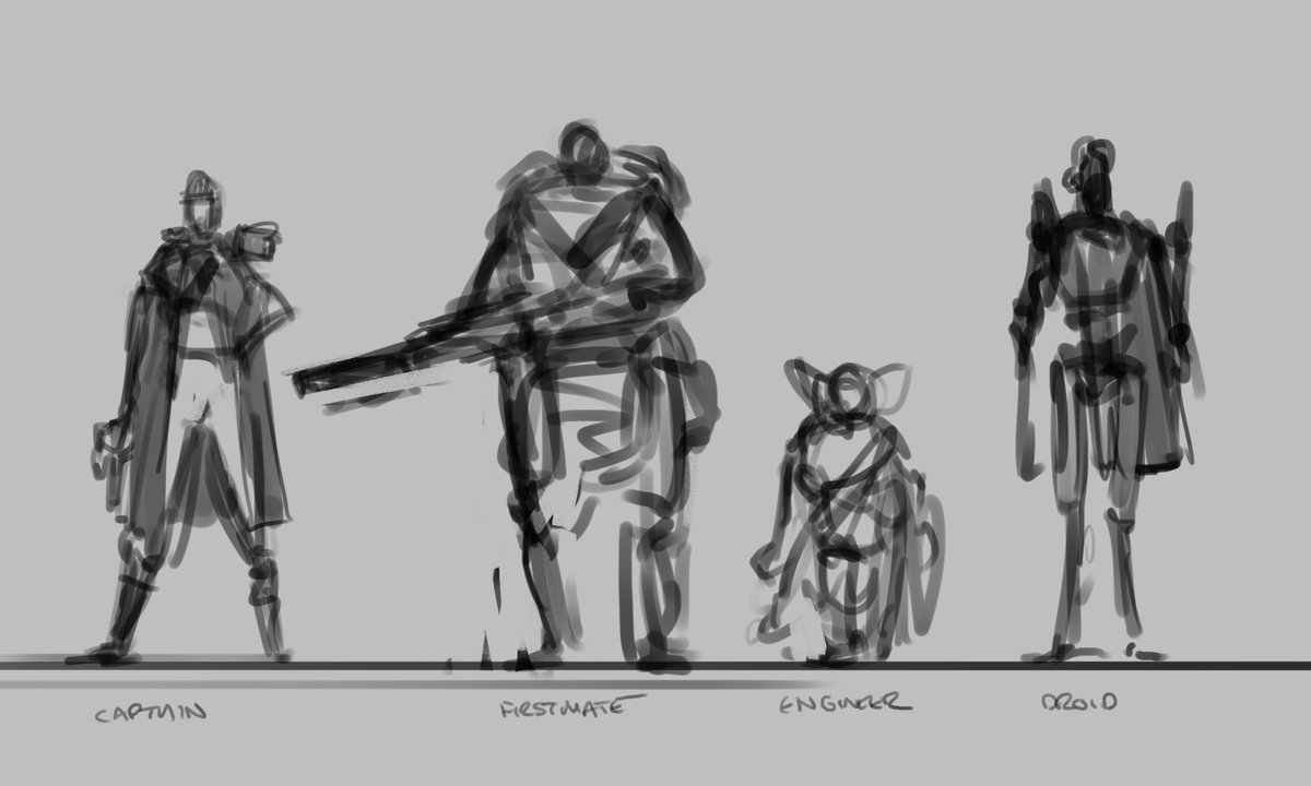 Some concepts and the ship I made for it. I should really finish this thing butttt I probably won't :3 