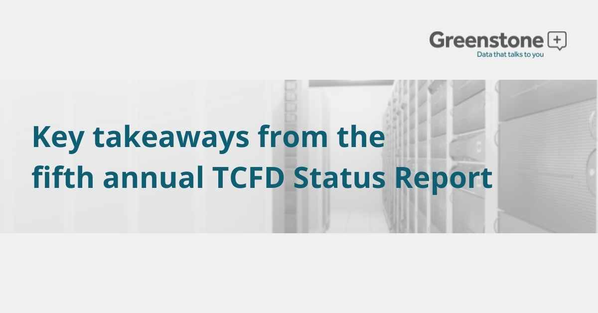In its fifth Status Report, the <a href="/TCFD/">Trumbull Center Fire</a> analyses how current company reporting aligns with the #TCFD recommendations. This report is helpful for anyone who wants to catch up on trends and challenges in #climatedisclosures. Explore the key takeaways: greenstoneplus.com/blog/key-takea…