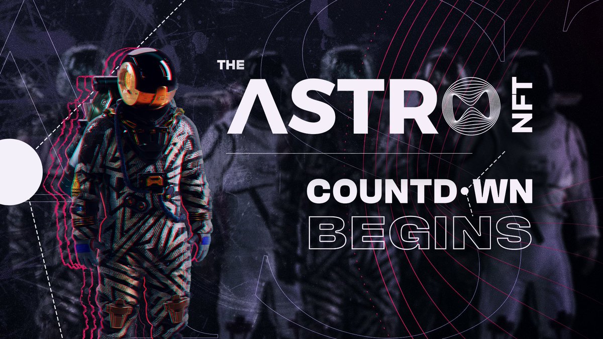 🔥 Delighted to announce the drop countdown begins for our first #metaverse wearable, Everdome’s Astro NFT Collection🔥 🗓 Collection drop date - Tues 25th Oct, 12:00 CET. See web for more details 👉 astronft.everdome.io #TheJourneyHasBegun