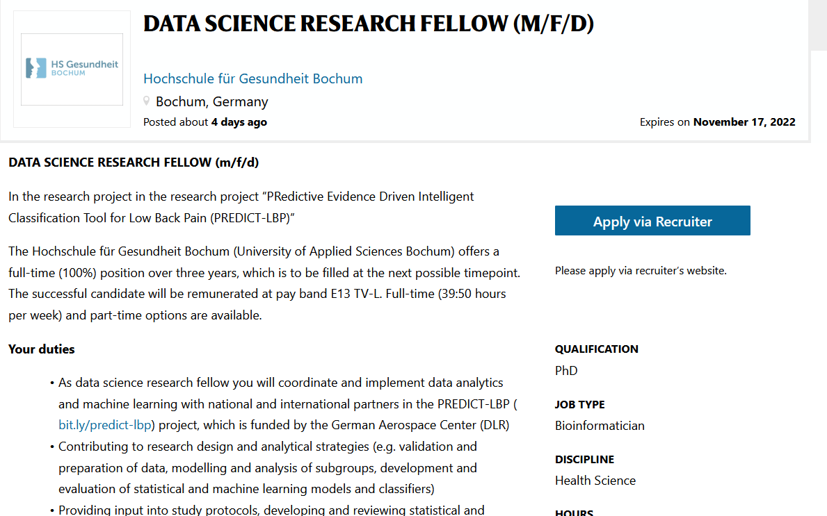 Two full-time positions for three years available in this project. #Postdoc / Project coordinator nature.com/naturecareers/… #DataScience research fellow nature.com/naturecareers/… @AcademicChatter #AcademicTwitter #phdchat #phdlife #research