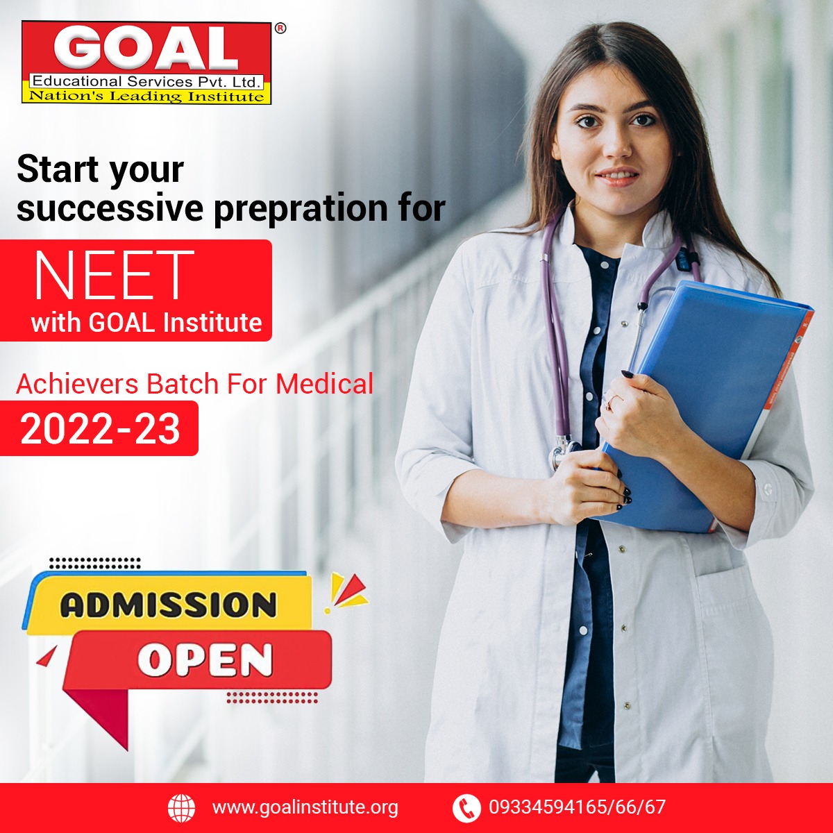 goalpatna's tweet photo. Achievers Batch For Medical 2022-23!
One Year Classroom Program is very effective for XII pass students towards NEET 2023!
This course begins with due emphasis on the basics and fundamentals of each topic!
Visit:- https://t.co/XFFzVTDd6X
.
.
#Medical #AchieversBatch https://t.co/ZeeL3lK0SH