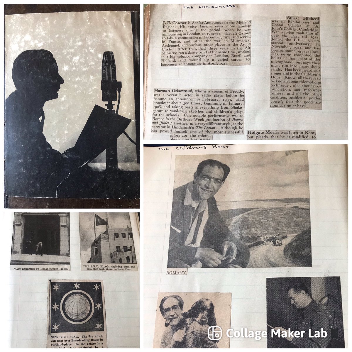BarbaraStimpson's tweet photo. Flicking through a precious scrap book of radio stars compiled over decades by ‘Aunty Joan’ who never owned a tv but loved her wireless.  #BBC100 https://t.co/46zqtmYu4J