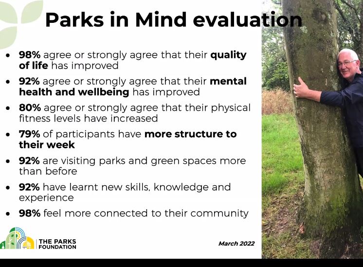 Cathi Farrer gave a heart-felt insight into community work in BCP, for people's health &amp; wellbeing. She said: "We realised we weren't clinical researchers but that we can show the difference that we're making, but in a way that's relevant." Find out more: bcpprojects.net/future-parks/