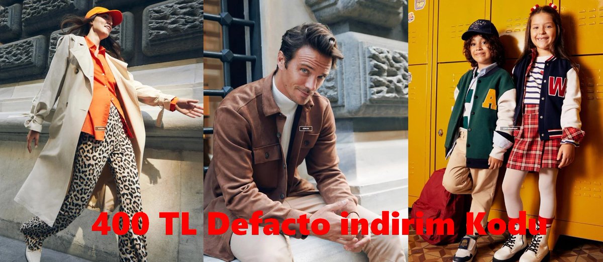 indirimkuponumm's tweet photo. DeFacto indirim kuponu: size özel 400 TL değerinde 
Kod ➡️➡️  SUPER400 
https://t.co/ZcGjf34U0Z
Twitter Gündemi :  #deprem         
  #GetKicksListing 
#indirimkodu #indirim #indirimkuponu #indirim #kupon #indirimkuponum #defacto
  #Azerbaycan #kampanya #indirim https://t.co/SpvGdCX5fj