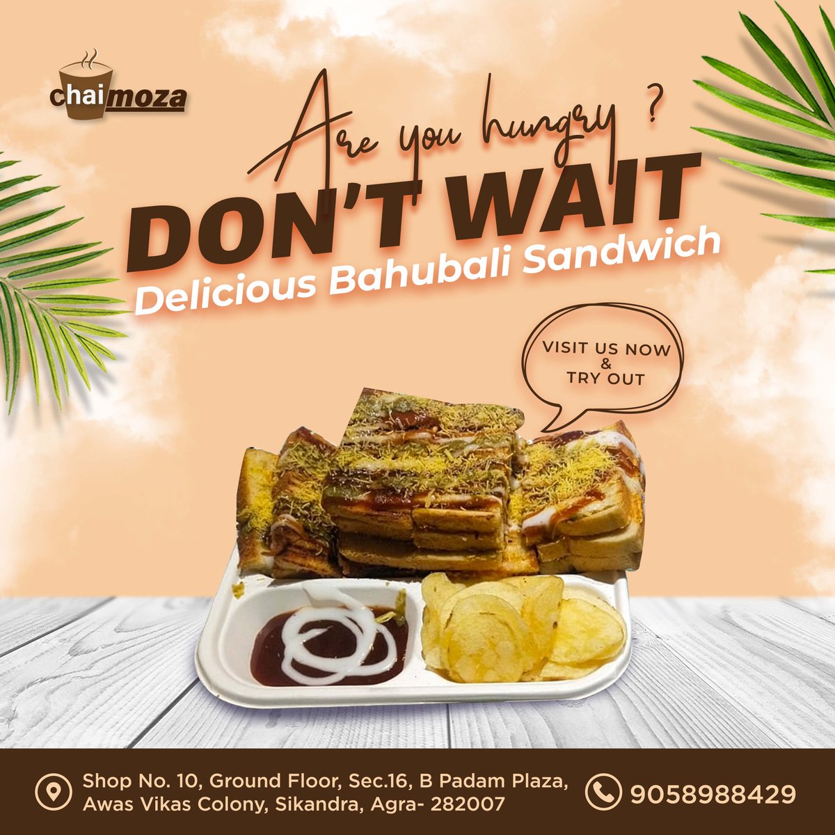 MozaChai's tweet photo. #weekendbrunch
Are You Hungry...??
Don't Wait...
Visit @chai.moza &amp; Make Your Weekend Special With Delicious Bahubali Sandwich 

Follow @chai.moza
.
For Orders 
Call Now: 9058988429
..
#chaimoza #bahubalisandwich #sandwich #chailovers #foodporn #weekendvibes #weekendgetaway https://t.co/34gAmP0KyT