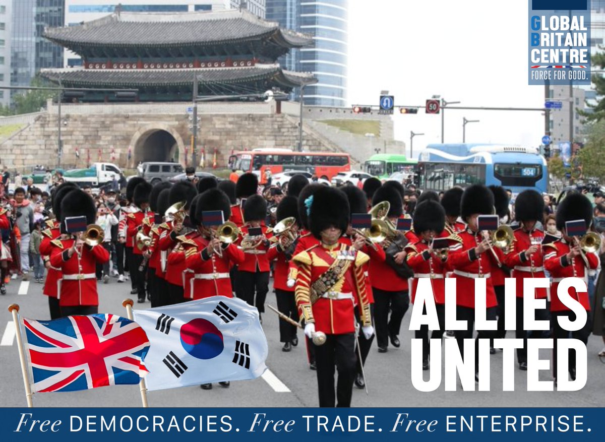 Allies United! 🇬🇧 🇰🇷 In a show of unity with our Indo-Pacific allies, the world-famous @ScotsGuardsBand is visiting South Korea to parade across Seoul! #defence #southkorea #globalbritain