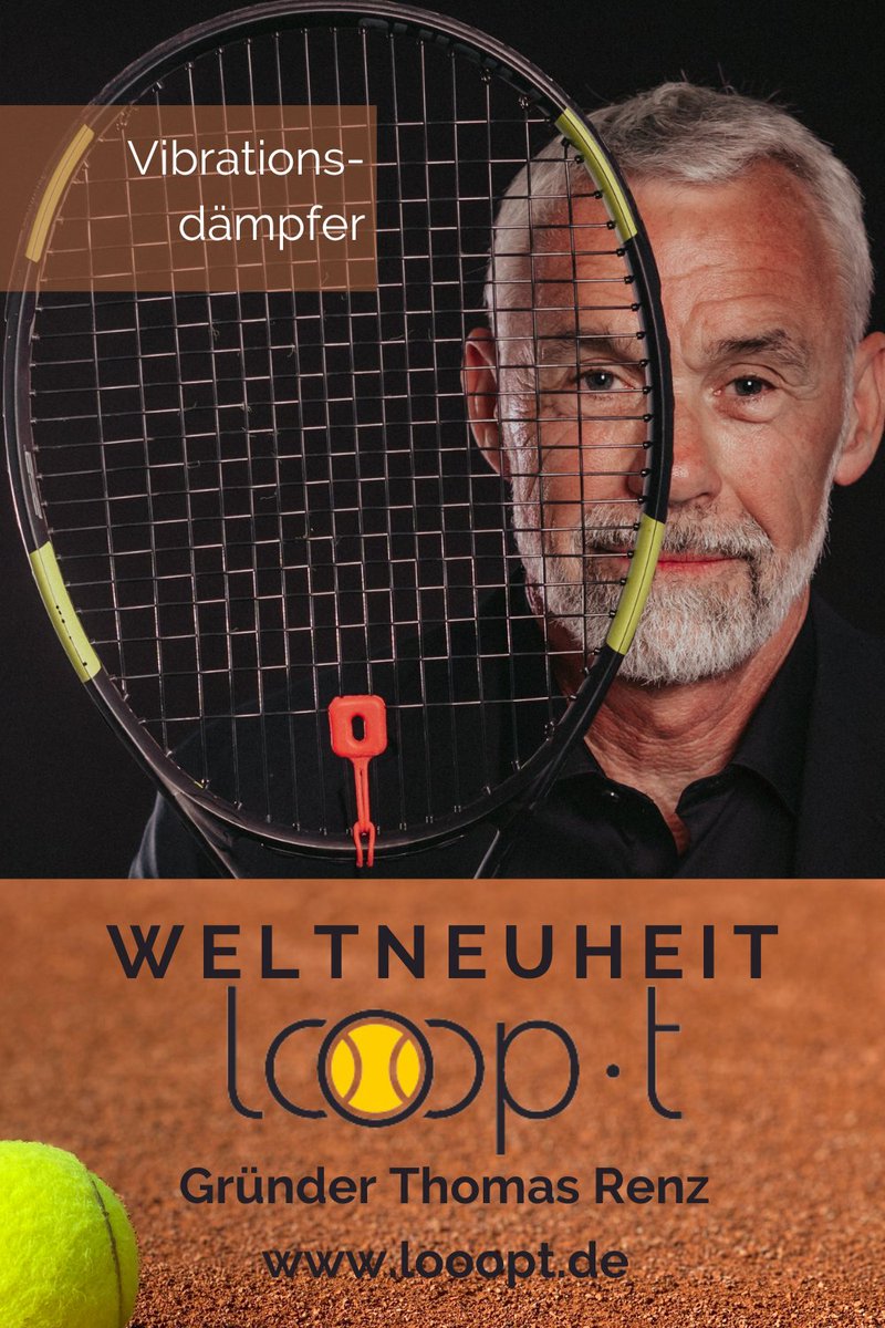 Coming soon! Stay tuned. Hol Dir den innovativen Vibrationsdämpfer für Dein effizientes Spiel! Mehr Spaß, mehr Zeit. Never lose it again! 🎾 🎾 #looopt #thomasrenz #tennis #tennislove #daempfer #tennislife #vibrationsdaempfer #tennisschlaeger #tenniscoach #tennisbekleidung