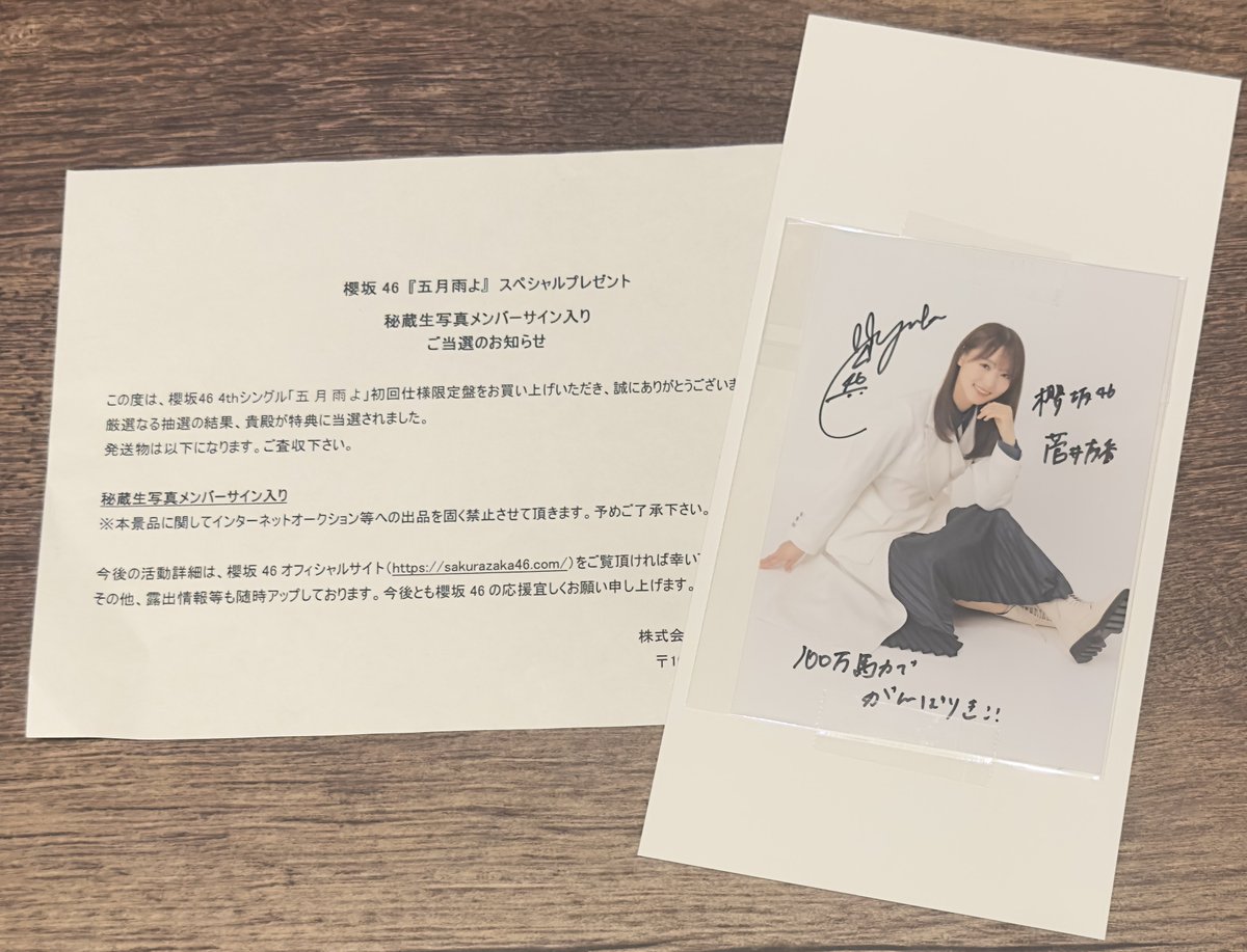 ランキング第1位 櫻坂46 森田ひかる 五月雨よ 秘蔵生写真メンバー