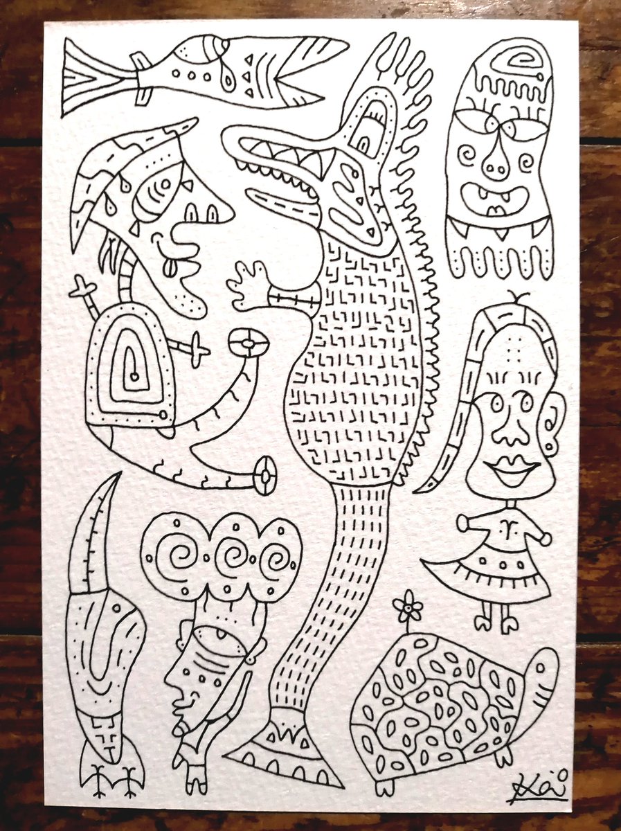 今日3枚目のイラストを描きました。らくがきの延長の様な絵ですが自分的に気に入ってます。私は3年前に絵を描き始めて2000枚以上ポストカードを描いてきました。最初の頃は誰でも描ける絵でした。様々なジャンルに挑戦し失敗しては腕を磨いてきました。私の下積みは終わりました。これからが勝負です。