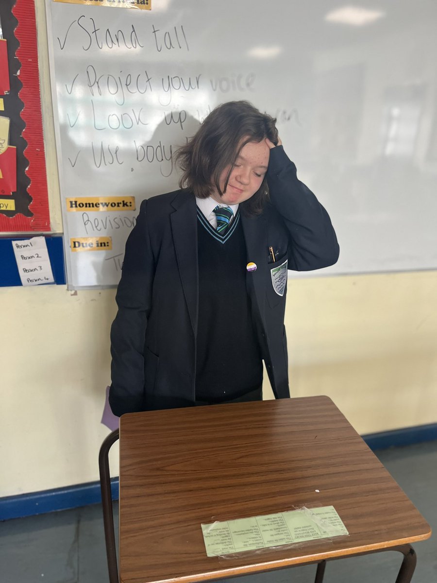 MaloneEnglish's tweet photo. 8o delivered fantastic My Family speeches today! We saw a lot of body language, facial expressions and humour used to engage their audience! 
@MaloneCollege https://t.co/uhrDQQJ3xg