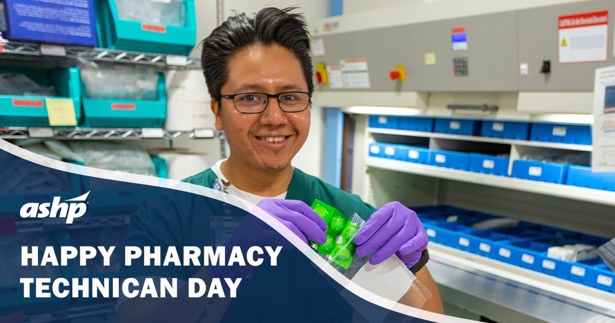 It’s National Pharmacy Technician Day! Tag a pharmacy technician to recognize a Pharmacy Strong member of your team. hubs.ly/Q01p_gml0 #ASHPPharmTech