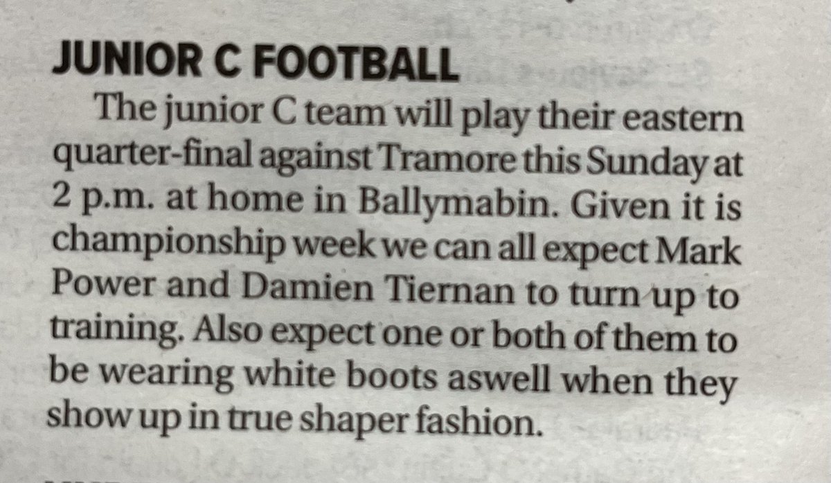 damienwlr's tweet photo. But the white boots I had are all ripped and gone now….might have to go to a sports shop before the weekend … #localnotes @GaultierGAAClub https://t.co/BnXqC68cRt
