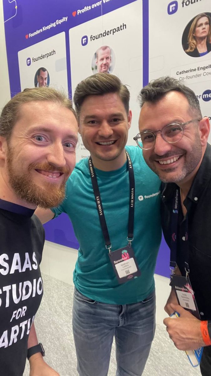Selfi with <a href="/NathanLatka/">Nathan Latka</a> at <a href="/saastock/">SaaStock</a> #saastock2022