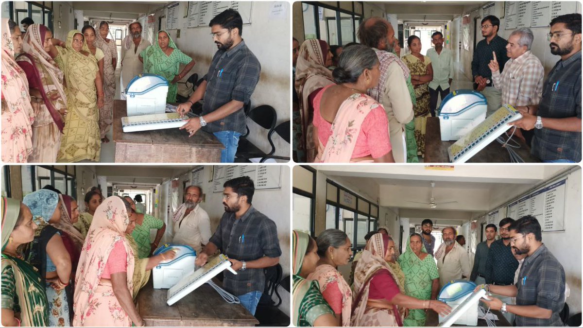 ખાંભા તાલુકાની મામલતદાર કચેરીમાં EVM VVPAT નિદર્શન કક્ષ ખાતે AERO દ્વારા મહિલા મતદારોને મતદાન માટે પ્રેરિત કરી, EVM VVPAT નિદર્શન કરવામાં આવેલ.
#CEOGujarat #ElectionDepartment 
#dydeoAmr #sdm_dhari #SdmRajula
<a href="/CollectorAmr/">Collector & DM Amreli</a>