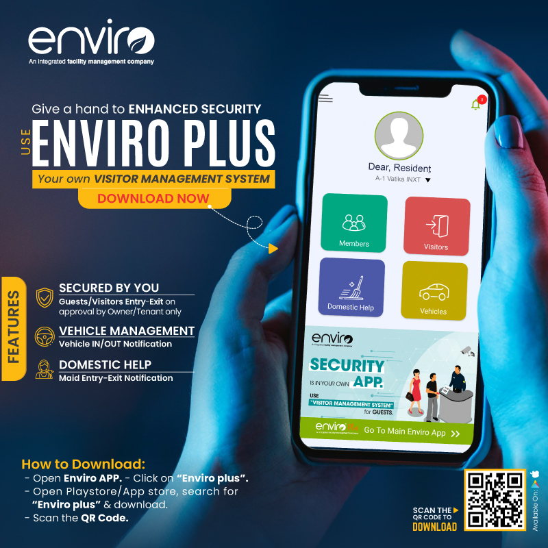 enviro_india's tweet photo. Foundation of a #Safe & #Secure #Society – ‘Enviro Plus’ #VisitorManagementSystem.
- #Robust and fully customizable system
- Effective communication tool for #Staff and #Residents alike
#EnviroPlus #Township #Safety #VMS #Enviro #FacilityManagement #IFMS #BuildingMaintenance https://t.co/WriZDlMcLX
