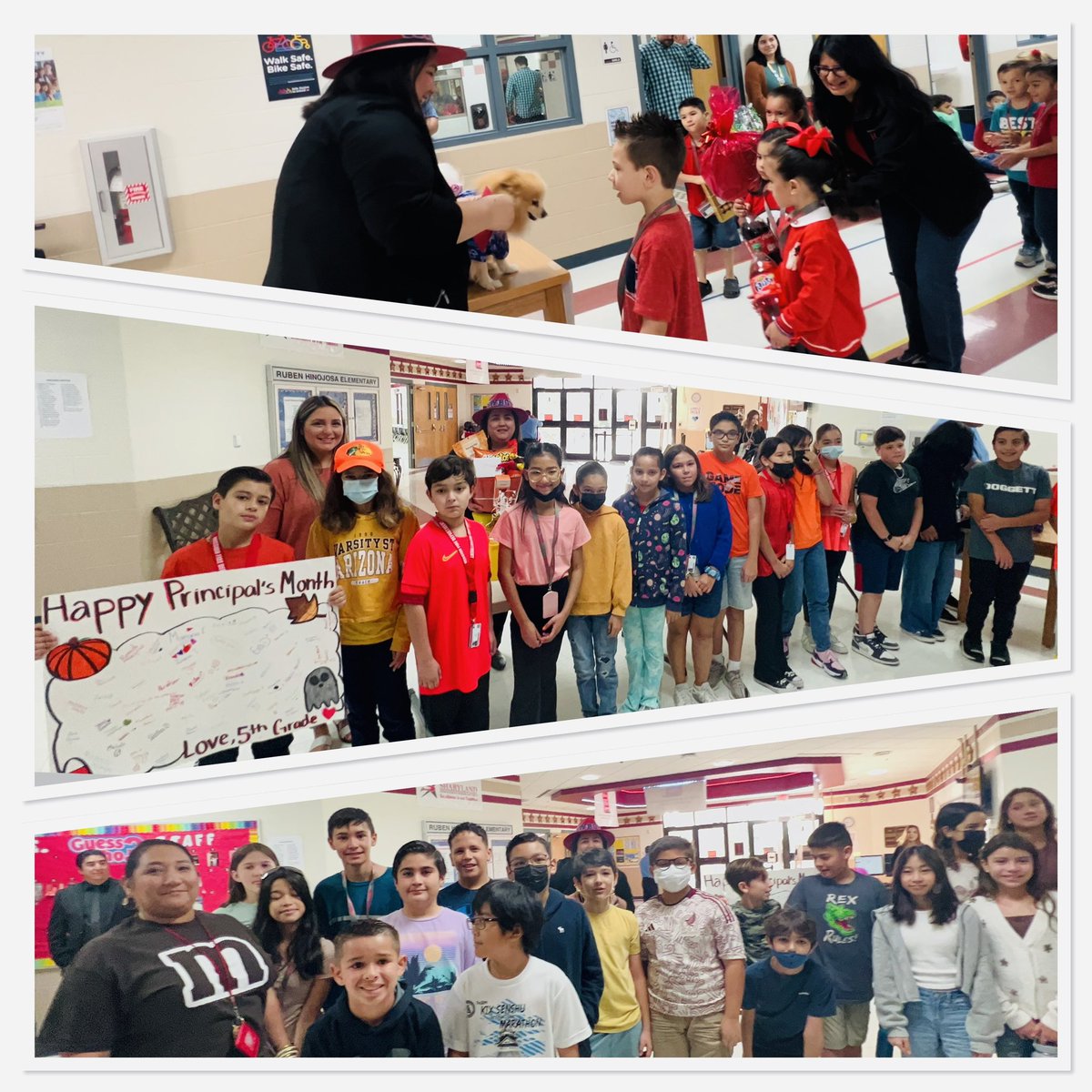 RHE_SISD's tweet photo. We honored our amazing principal Mrs. Rios today! We showed up in a rainbow of colors to celebrate her leadership - because of her we shine bright and lead the way at SISD! RHE is the place to be and we are proud to have a leader like her! #everyonematters #everyonecounts https://t.co/I3zO5sQYVd