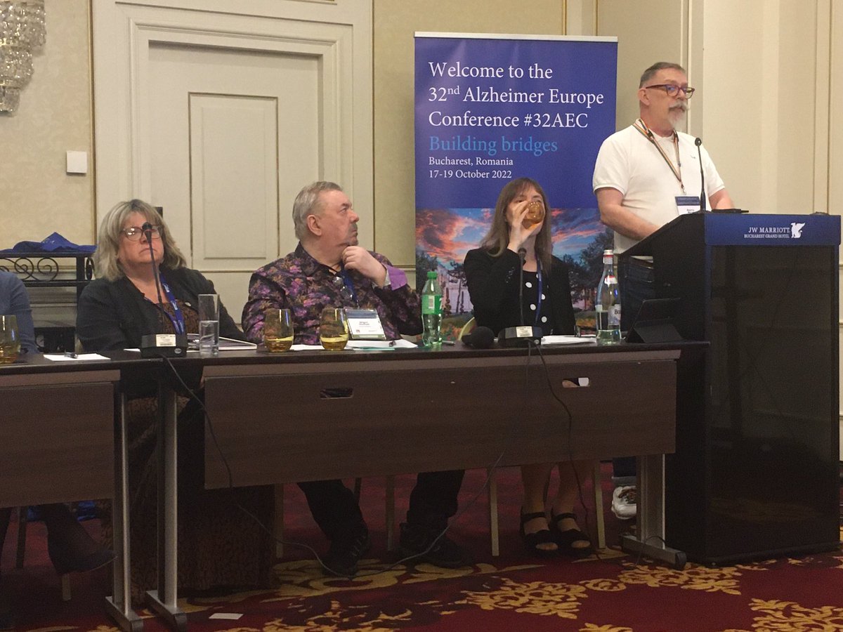 Attending the Alzheimer Europe conference in Bucharest with Barry Moss and <a href="/KateLeeCEO/">Kate Lee</a>. Barry is presenting in the session on ‘Gender, sex and sexuality’ #LGBTQ+ #32AEC