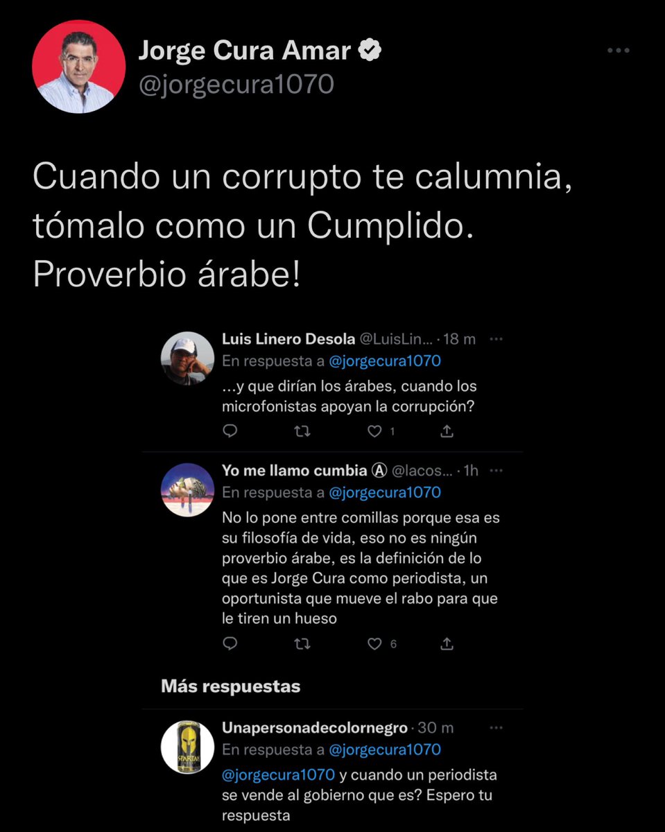 CirculaEnRedes_'s tweet photo. #CirculaEnRedes el malestar del periodista @jorgecura1070 . ¿Porque no dice Quien fue el corrupto que lo calumnió?? https://t.co/KUmyfJNZv3