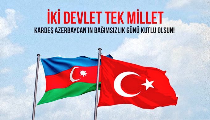 'Azerbaycan'ın sevinci bizim sevincimiz, kederi bizim kederimizdir.' Mustafa Kemal Atatürk Can #Azerbaycan'ımızın yeniden kazandığı bağımsızlık günü kutlu olsun!