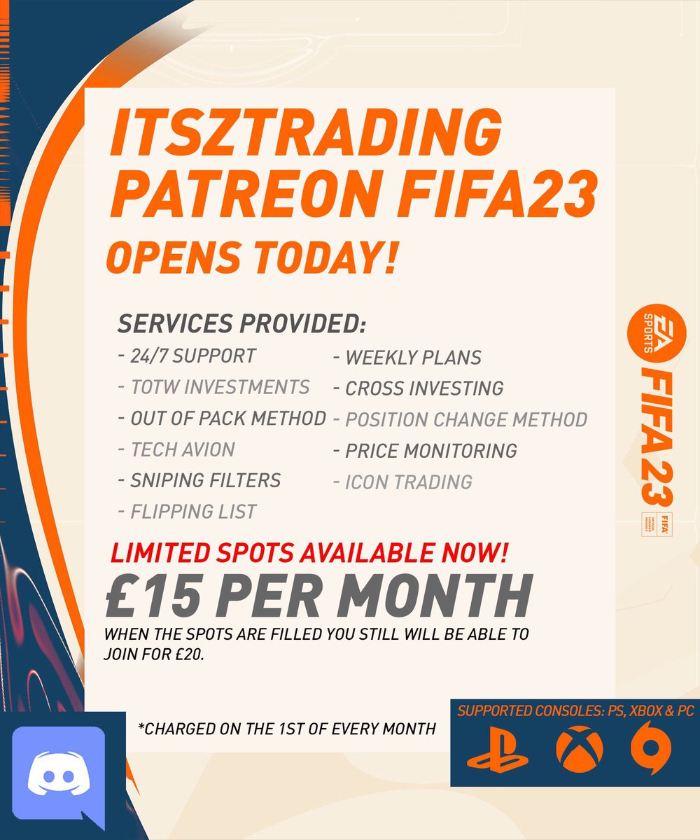 🚨Exclusive Paid Trading Discord Giveaway 🚨

To enter:

Follow me + <a href="/amaralfutpt/">amaral-fut</a> 

Retweet 🔄

Winners will be announced tomorrow ☘️🥰 Goodluck

patreon.com/itsZTradingz