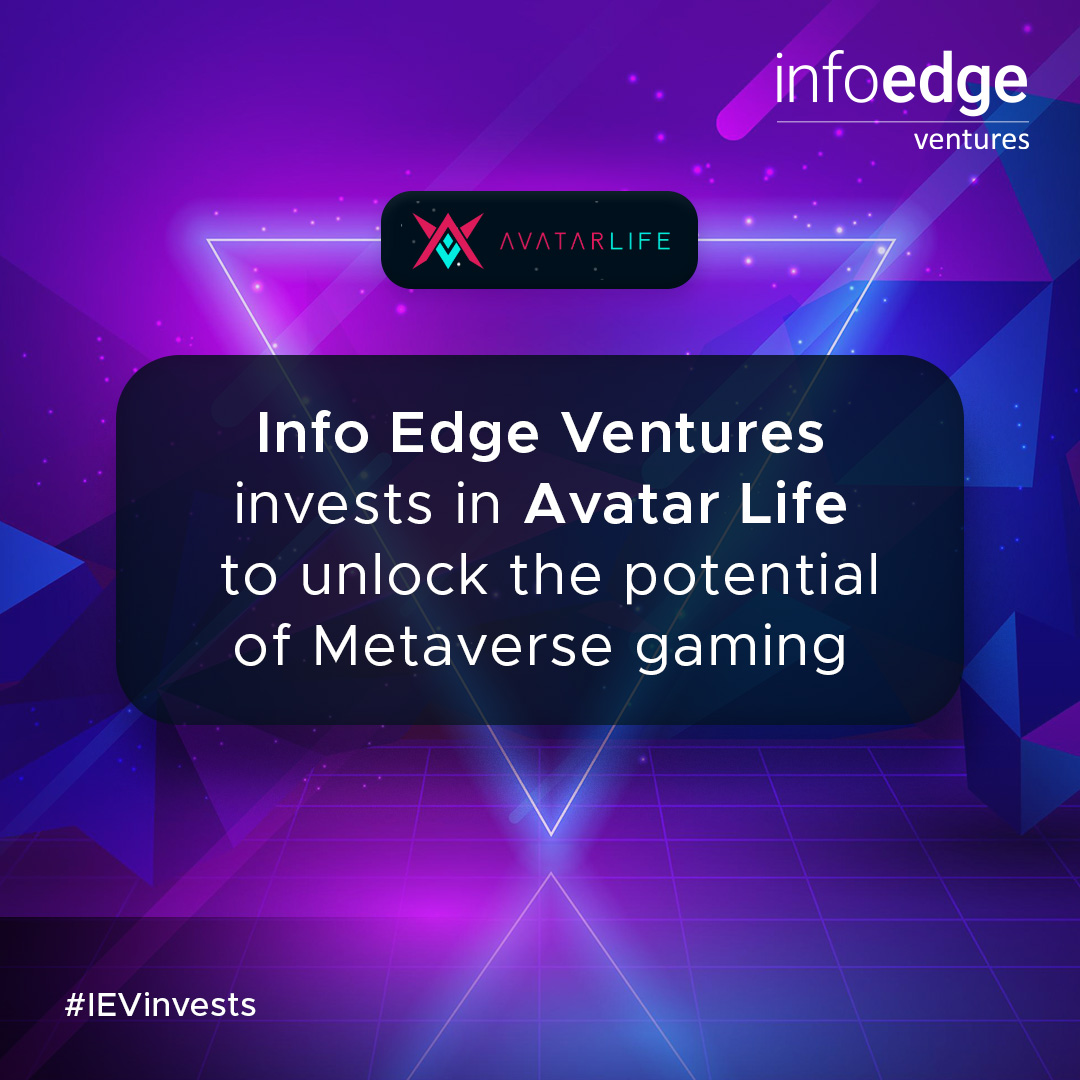 InfoEdgeVC's tweet photo. Stoked to partner with Sushant Chandrasekar and Gaurav Gupta at https://t.co/KcWmfXZUo4 as they become the next big cross-metaverse casual game developers!

[1/3]
#InfoEdgeVentures #IEVinvests #AvatarLife #RealMoneyGaming #startups #startupowners https://t.co/L24T70r82N