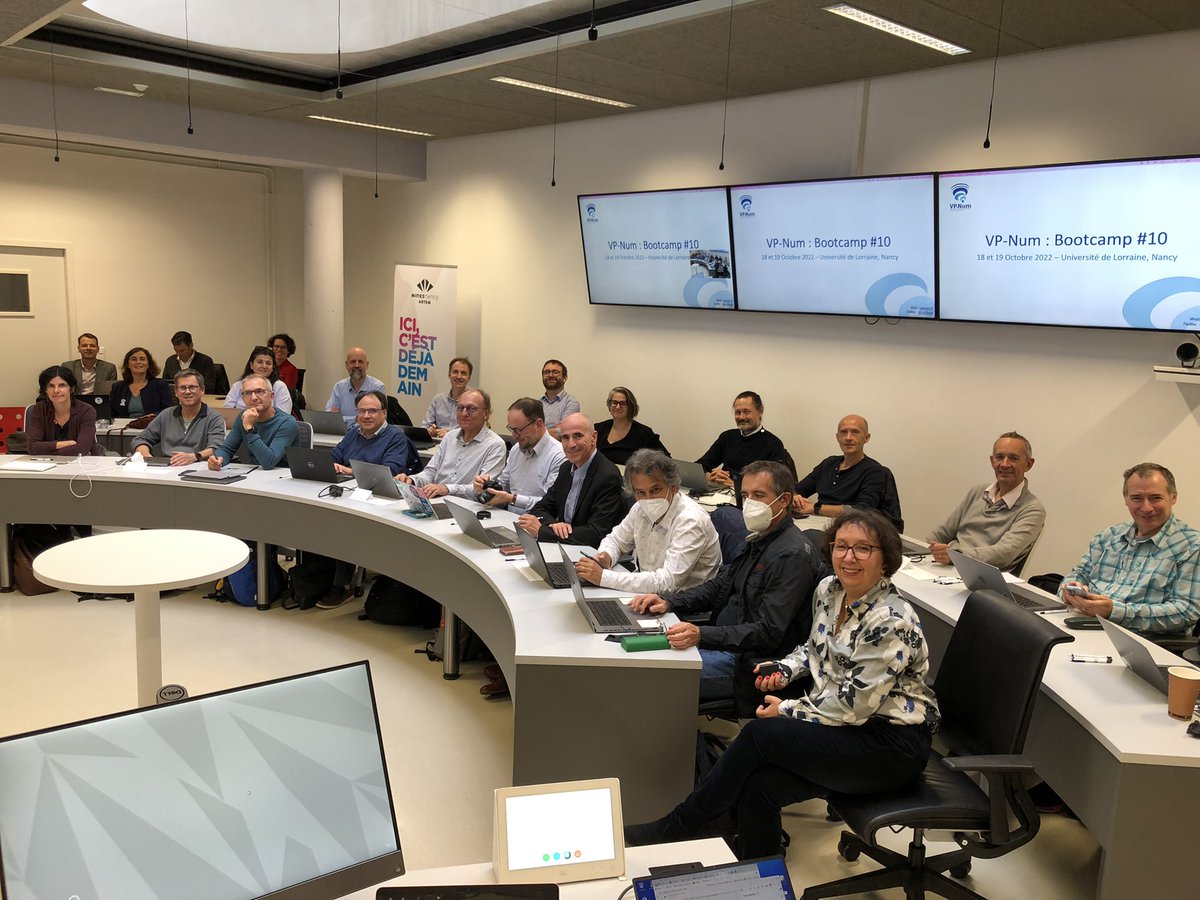 VpNum's tweet photo. Top départ pour le #BootCamp10 des #VpNum! Nous sommes arrivés @Univ_Lorraine. L’occasion de se revoir, de faire connaissance! Tour de table! Wellcome! https://t.co/uspjWcPcoS
