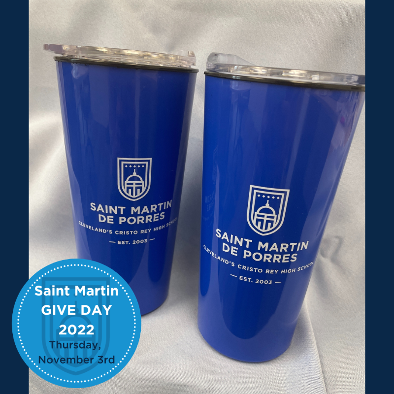 SaintMartinCLE's tweet photo. We have a great giveaway for this year's #SMDPGiveDay! Make a gift between the hours of 1:00 - 2:00 PM to receive a special Saint Martin travel mug. Donate now-->https://t.co/aewVyyraUi  #SchoolThatWorks