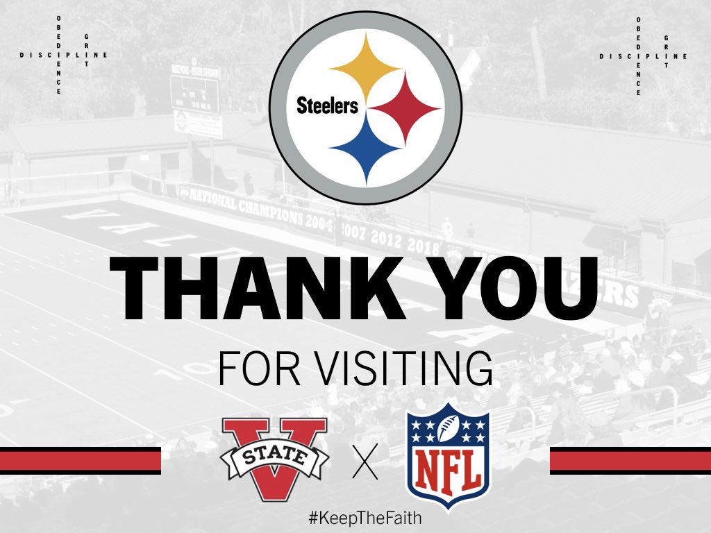 Always exciting seeing @NFL logos around Titletown! Thank you @steelers for stopping by and checking out our players! #KTF #SetYourFace