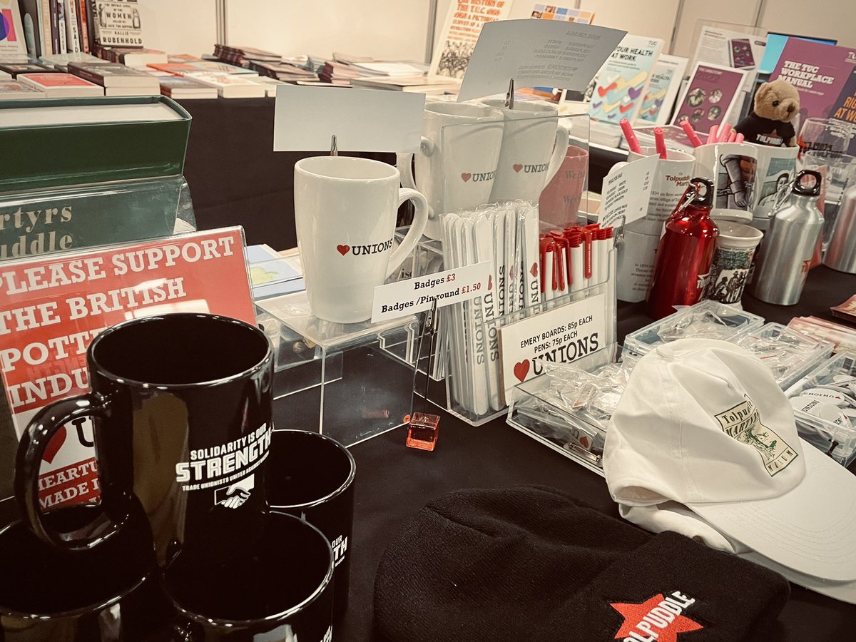 TUCpublications's tweet photo. TUC Publications @Bookmarks_books in the Exhibition Hall at TUC Congres! Come s as no grab a gift! #TUC #congress @unions4workers #UnionStrong https://t.co/q4hcY57w0c