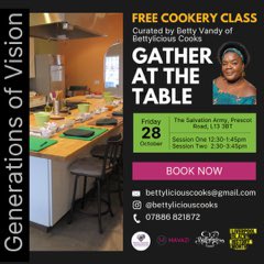 Fabulous opportunity to gain wisdom &amp; eat VERY well with <a href="/BettyliciousC/">BettyliciousCooks</a> - limited places so book now! Please RT <a href="/goodfoodlpool/">Good Food Liverpool</a> to communities who might benefit.