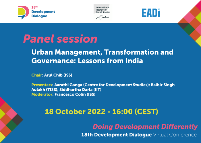 18thDD's tweet photo. Panel preview: Starting in 2 hours, "Urban Management, Transformation and Governance: Lessons from India" chaired by Prof Dr. Arul Chib, presenters: Aarathi Ganga , Balbir Singh Aulakh, and Siddhartha Darla.
Register at https://t.co/OmATDirOdt to join. https://t.co/Zgs22U3GX0