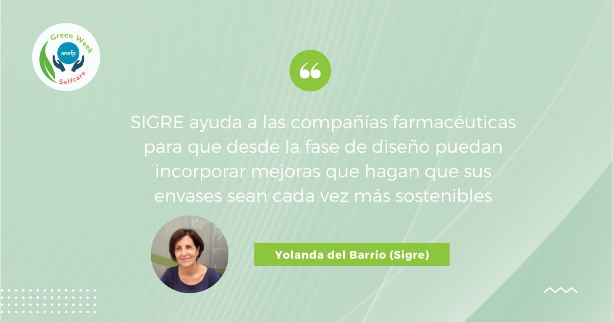 anefp_org's tweet photo. ♻💊 Además, Yolanda del Barrio destaca la ayuda que @puntosigre presta a los laboratorios farmacéuticos para que los envases de medicamentos y productos de #autocuidado sean cada vez “más sostenibles”
 
#anefpGreenWeek https://t.co/t9rK32uCRz