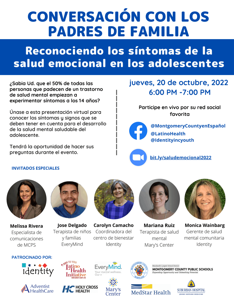 Andrew_Friedson's tweet photo. The Latino Health Equity Workgroup is hosting an important conversation on mental health for kids this Thursday on October 22nd. 

Register here: https://t.co/Gl0Vcap8yu https://t.co/QnjRREj0pK