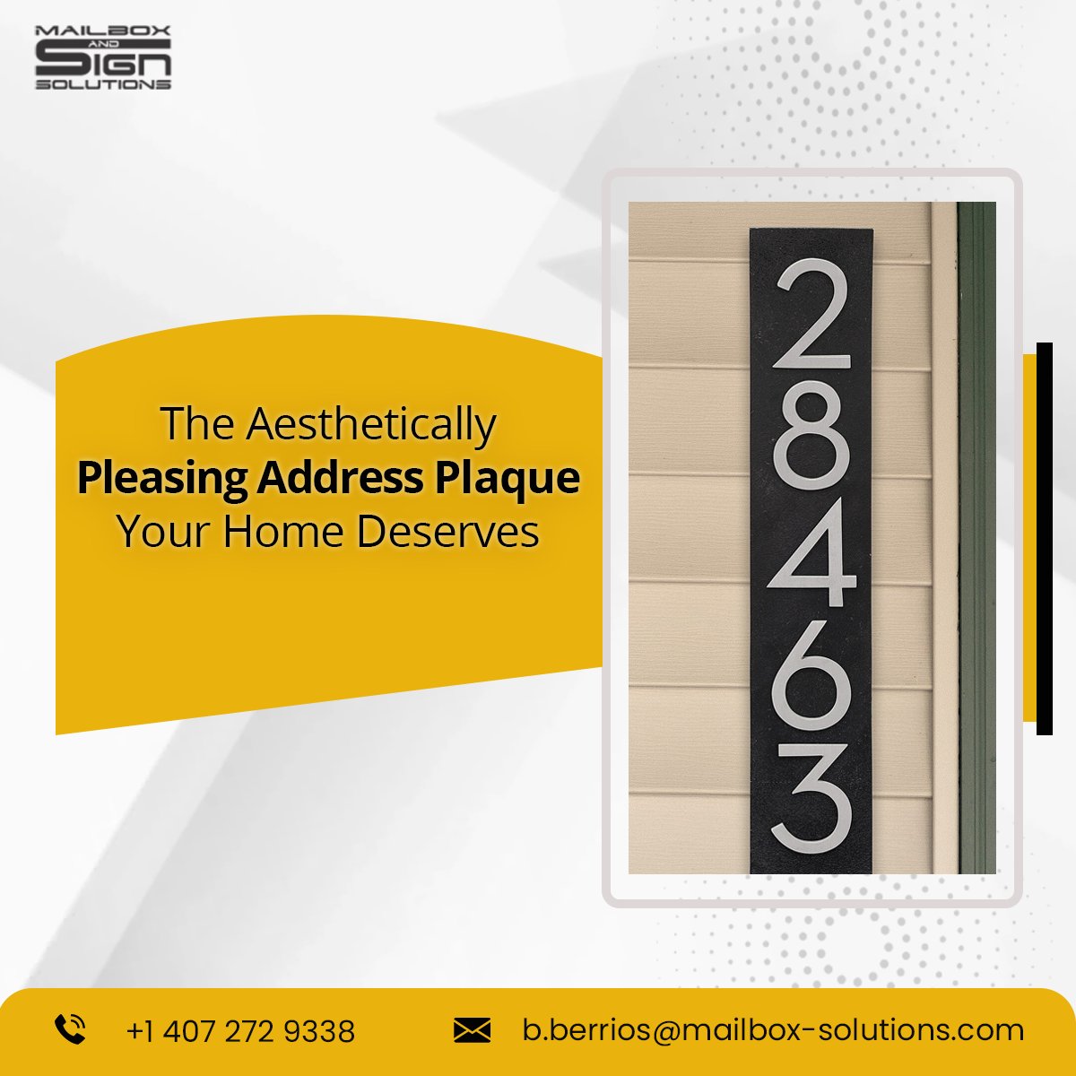 MailBoxSolutio1's tweet photo. These vertical standoff numbers are perfect for an aesthetically pleasing address plaque. Visit  https://t.co/cG5CTnGNUk.#SafetyLetterbox #ModernMailboxes #CustomizedSigns #InstallMailboxes #AddressPlaques #mailbox #post #mailbox #solution #signsolutions  #replace  #aesthetically https://t.co/6WV7KOrRjk