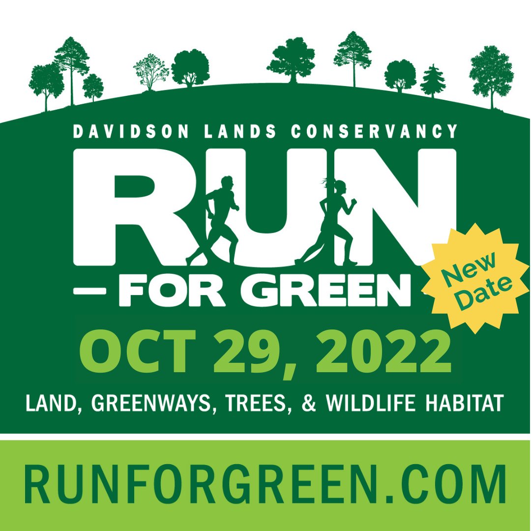davidsonlands's tweet photo. The rescheduled Run For Green will be held on OCTOBER 29th! There is still time to register for the new date. We are also in need of volunteers to help with check-in and race logistics. Visit https://t.co/tKpkmXz3Vz to register to run or volunteer.
#runforgreen #davidson https://t.co/1VqIUz2HhE