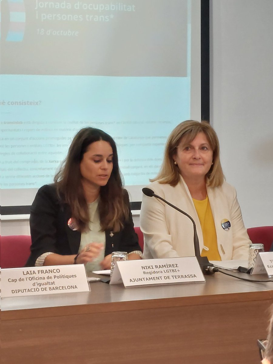 AngelsFont's tweet photo. Coneixent la realitat de les persones #trans* en l'àmbit laboral, a la Jornada #transinlab.
#transinlab22 #lgtbi #ocupaciotrans #transright #empleatrans #Diversitat #terrassa
@Niki_RP @NuriaMarinGarc @TrsOcupacio https://t.co/aiktXOPoAI