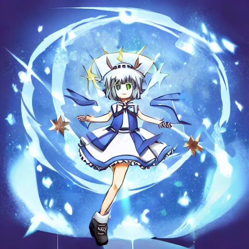 AIが「ディープブリザード・イラスティア」から作った絵を魔王が手直しして完成したもの(2枚目がAIが出力した画像)メイキングはの動画でチェック!  #AIart  