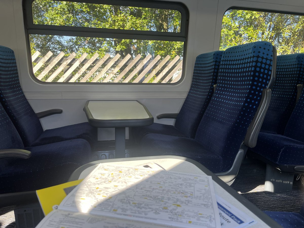 conductorluke's tweet image. Day 1 of route learning the Calder Valley and I’m already losing the will to live. Only another 2.5 days before I sign this off. On the plus side it’s a 3 car 158 😁 #twitterguard #railway #routelearning