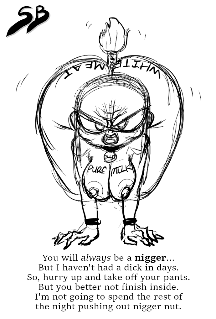 CarouselReturns's tweet photo. A quick sketch based on a dream I had. This racist woman's so horny she went to her black neighbor for relief. He chose to help her, but on one condition: She becomes his pet for the rest of the day.

This time, horniness is stronger than racism.

https://t.co/T9HU4eLE2D https://t.co/rZwbn6Dev4