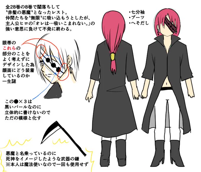 人に描いてもらうのがあまりに嬉しすぎて設定画作りました 