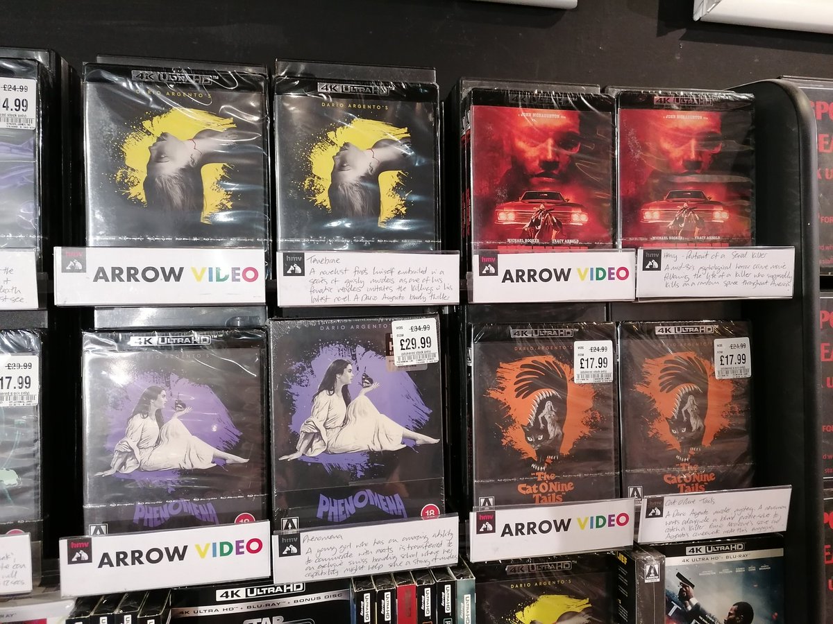 hmvBelfast's tweet photo. Some excellent movies out on #uhd from @ArrowFilmsVideo
Classics to add to your collection today and some on offer
Find them in our newly expanded 4k department
@UltraHDBluray @the4kCollectivE @The_4KChef @4KFilme @avocadoom89 #Arrow #4KUltraHD #boutiquelabels #collectorsedition https://t.co/zP3ww0gko3
