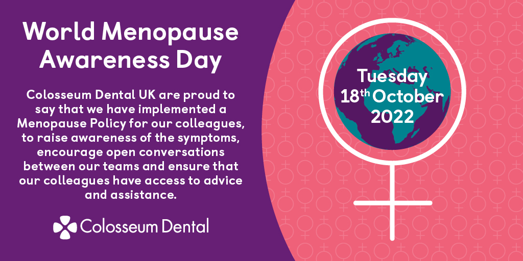 At Colosseum Dental, well-being is our number one priority. 💙

We've implemented a Menopause Policy to help us set clear guidelines for how we treat our female, trans, and non-binary colleagues during this potentially difficult time in their lives.

#MenopauseSupport #WeCareMore