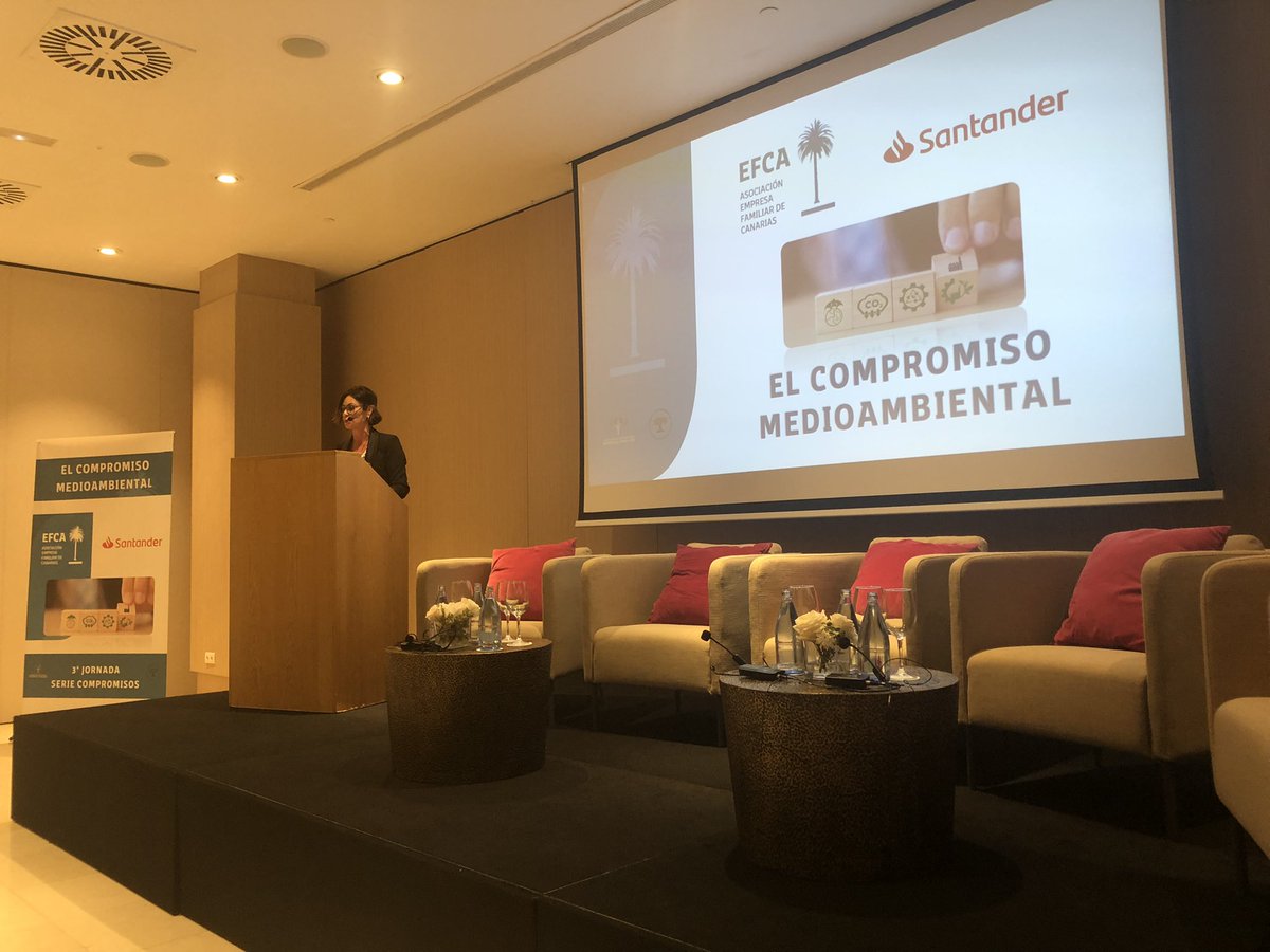 EFCACanarias's tweet photo. Acabando el desarrollo de la Jornada sobre compromiso medioambiental, con las intervenciones de @BinterCanarias @bancosantander @Tirma_Oficial @Balearia #Satocan y #Exkal https://t.co/tzvEU05qCo